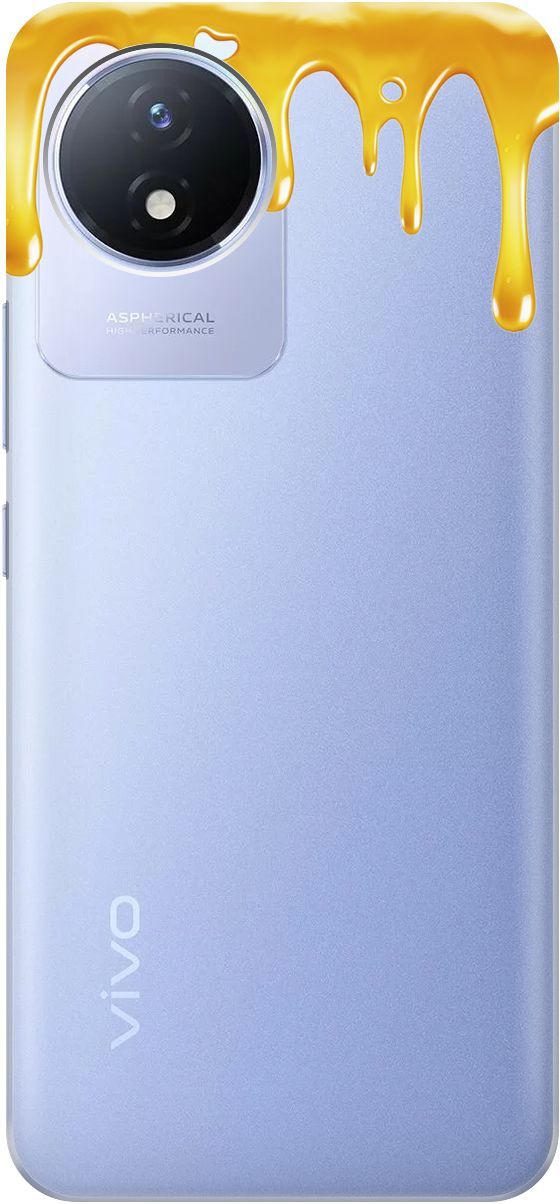

Силиконовый чехол на Vivo Y02 с 3D принтом "Honey" прозрачный, Прозрачный;желтый, 157841