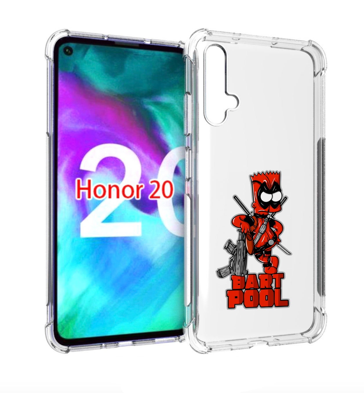 

Чехол бампер MyPads Барт-Пул для Honor 20, Прозрачный, Tocco