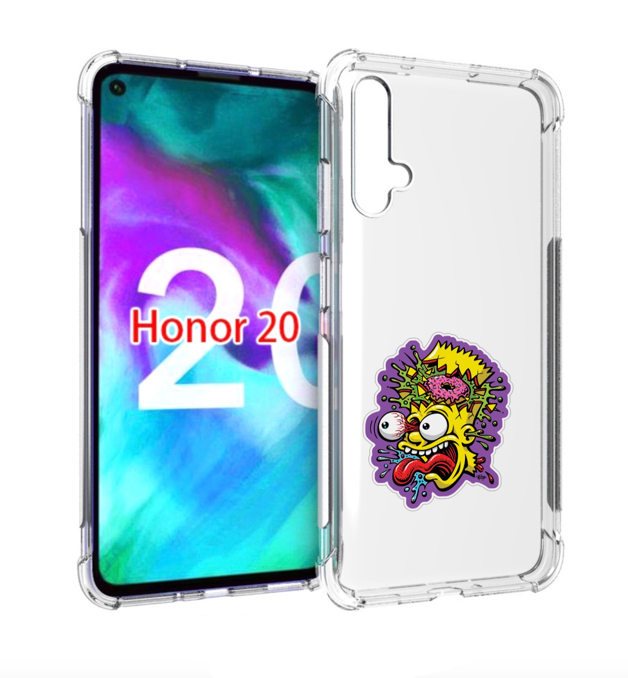 

Чехол бампер MyPads Барт-Симпсон для Honor 20, Прозрачный, Tocco