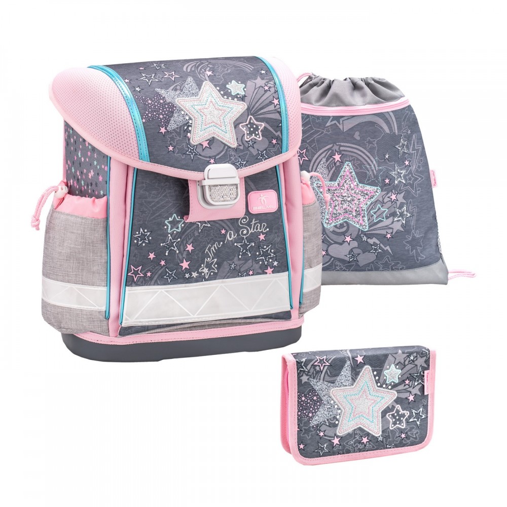 

Ранец Belmil Classy Shine Like A Star, Звезда, розовый, с наполнением, Серый