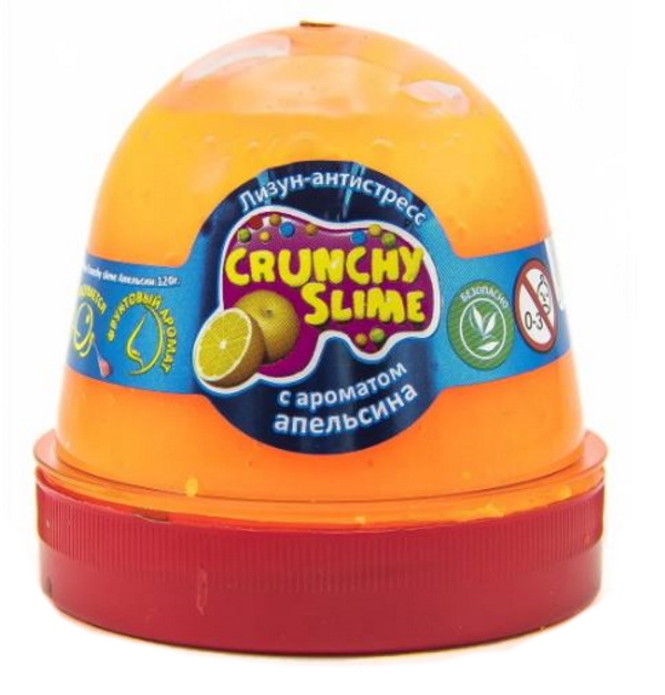 

Слайм Mr.Boo Crunchy slime. Апельсин, 120 грамм ФФ80086, ФФ80086
