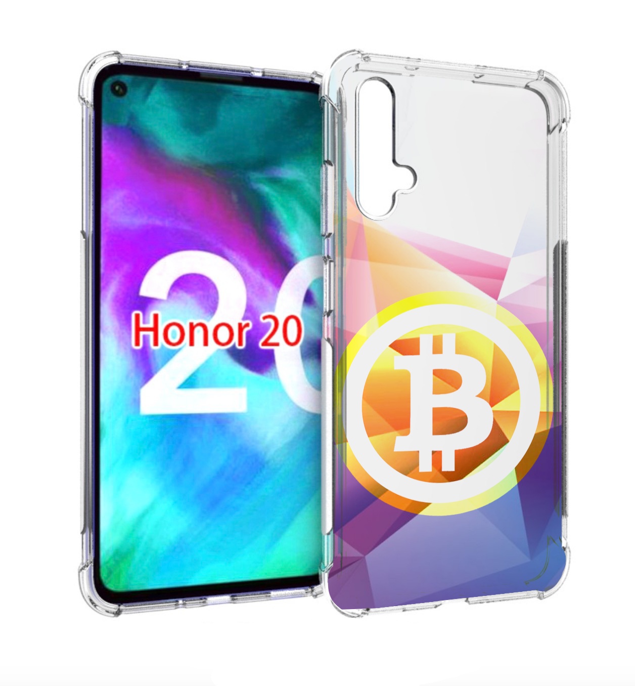 

Чехол бампер MyPads Биткоин для Honor 20, Прозрачный, Tocco