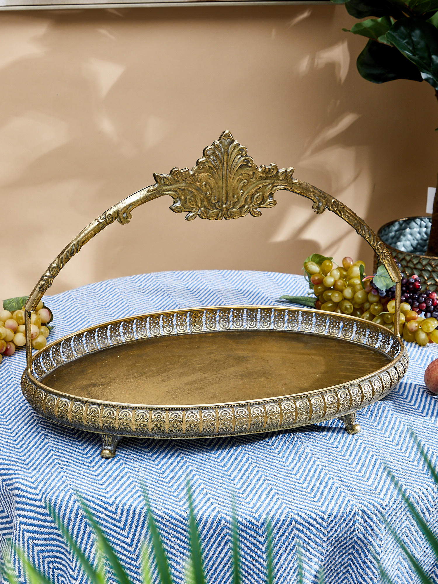 

Блюдо Glasar Эфиопия 57-245/1 54х32х39см с ручкой