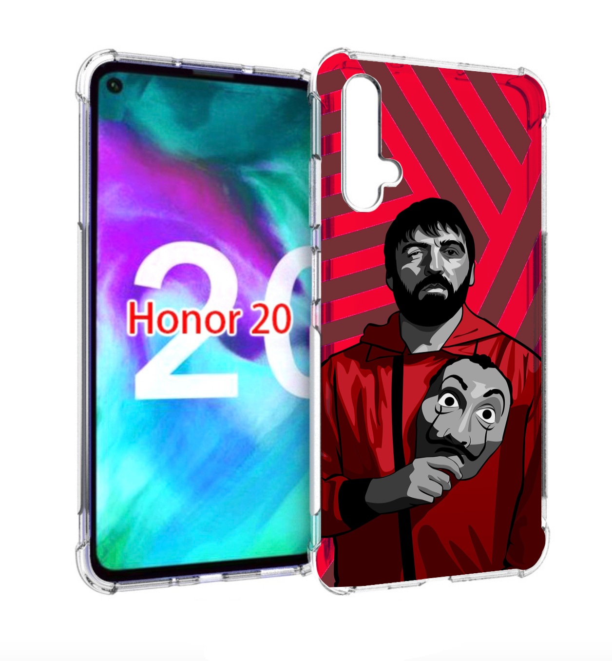 

Чехол бампер MyPads Богата-Бумажный-дом для Honor 20 Honor, Прозрачный, Tocco