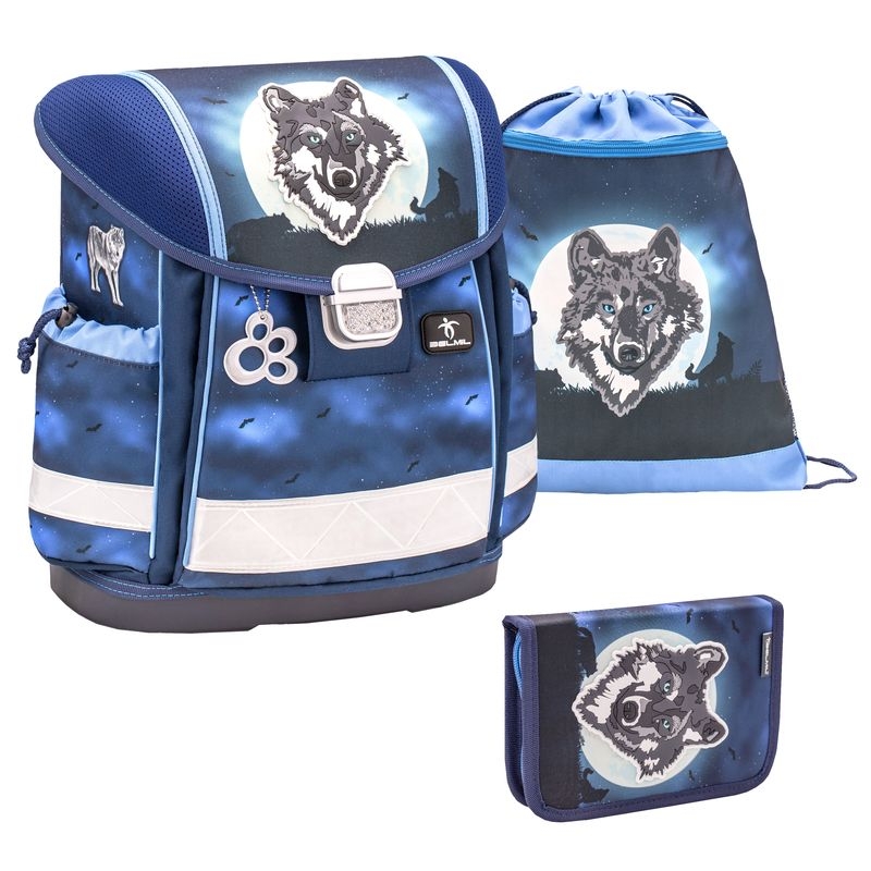 

Ранец Belmil Classy Wolf Moon, Ночной волк, синий, с наполнением