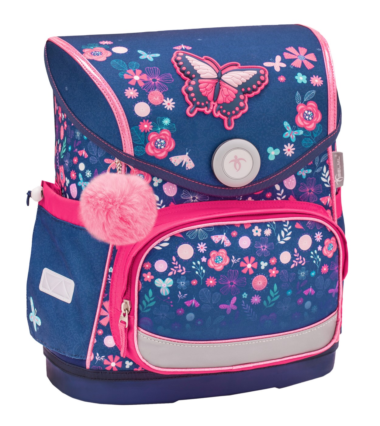 

Ранец Belmil Compact Spring Time Blue, Бабочка, фиолетовый, с наполнением