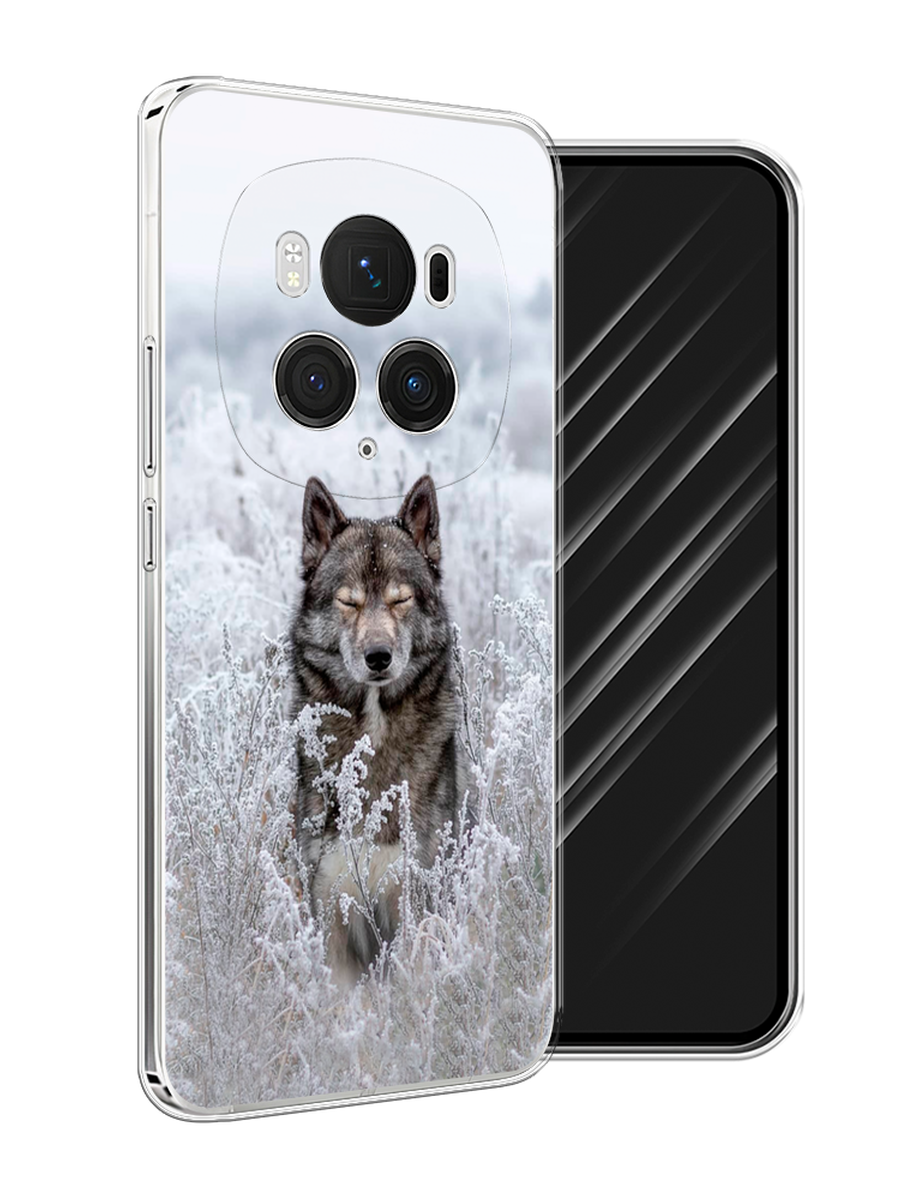 

Чехол Awog на Honor Magic 6 Pro "Волк в поле", Белый;черный, 6123750-1