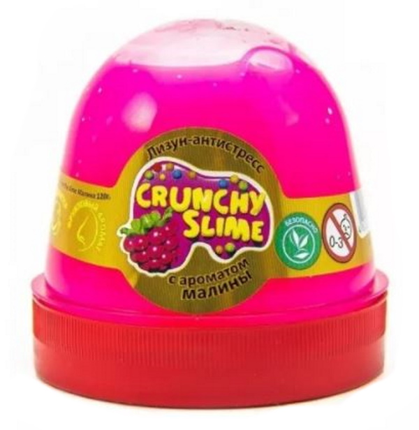 

Слайм Mr.Boo Crunchy slime. Малина, 120 грамм ФФ80085, ФФ80085