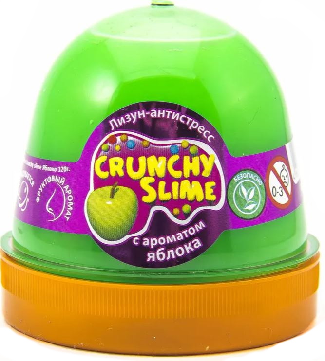 

Слайм Mr.Boo Crunchy slime. Яблоко, 120 грамм ФФ80088, ФФ80088