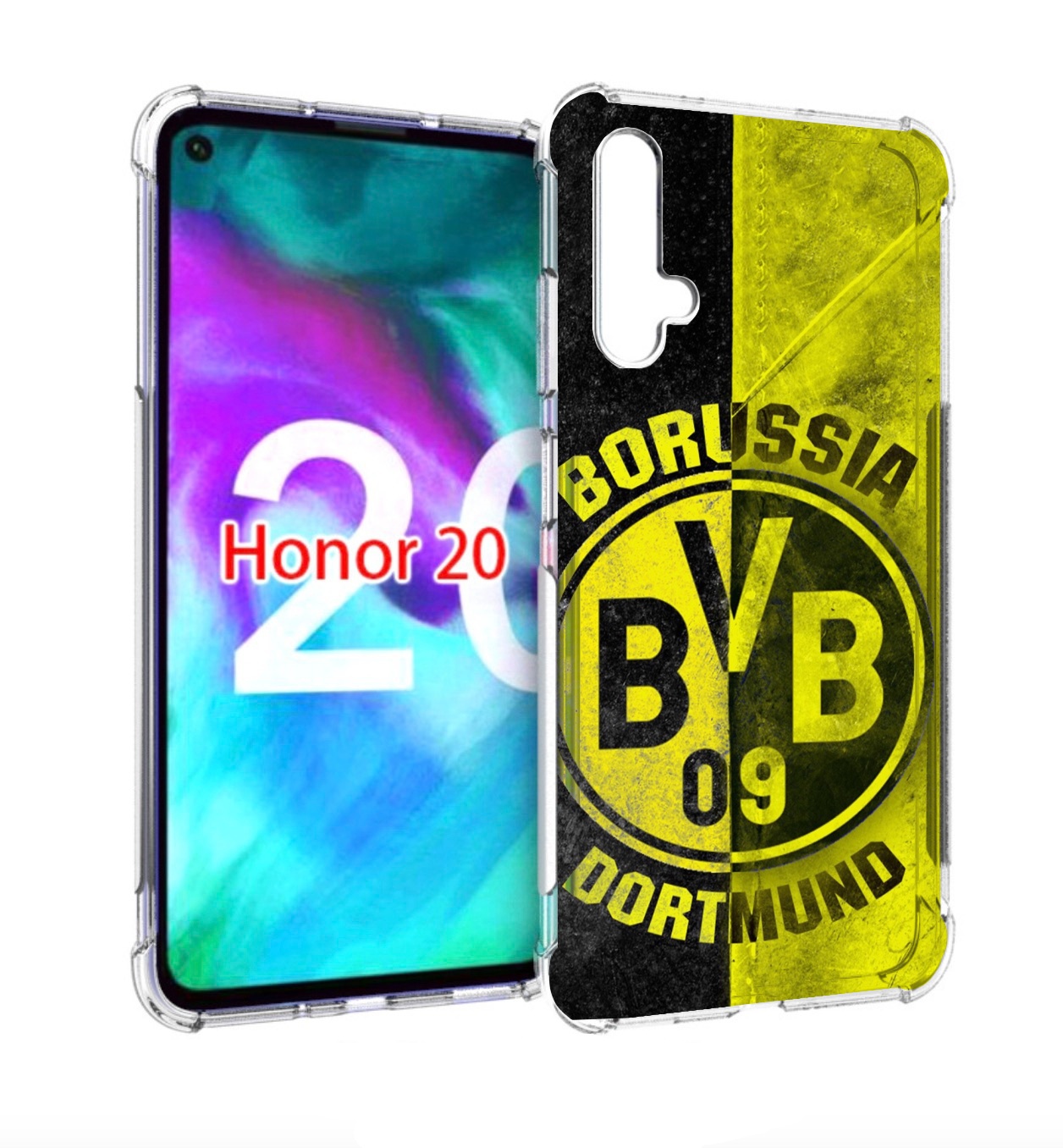 

Чехол бампер MyPads Боруссия мужской для Honor 20, Прозрачный, Tocco