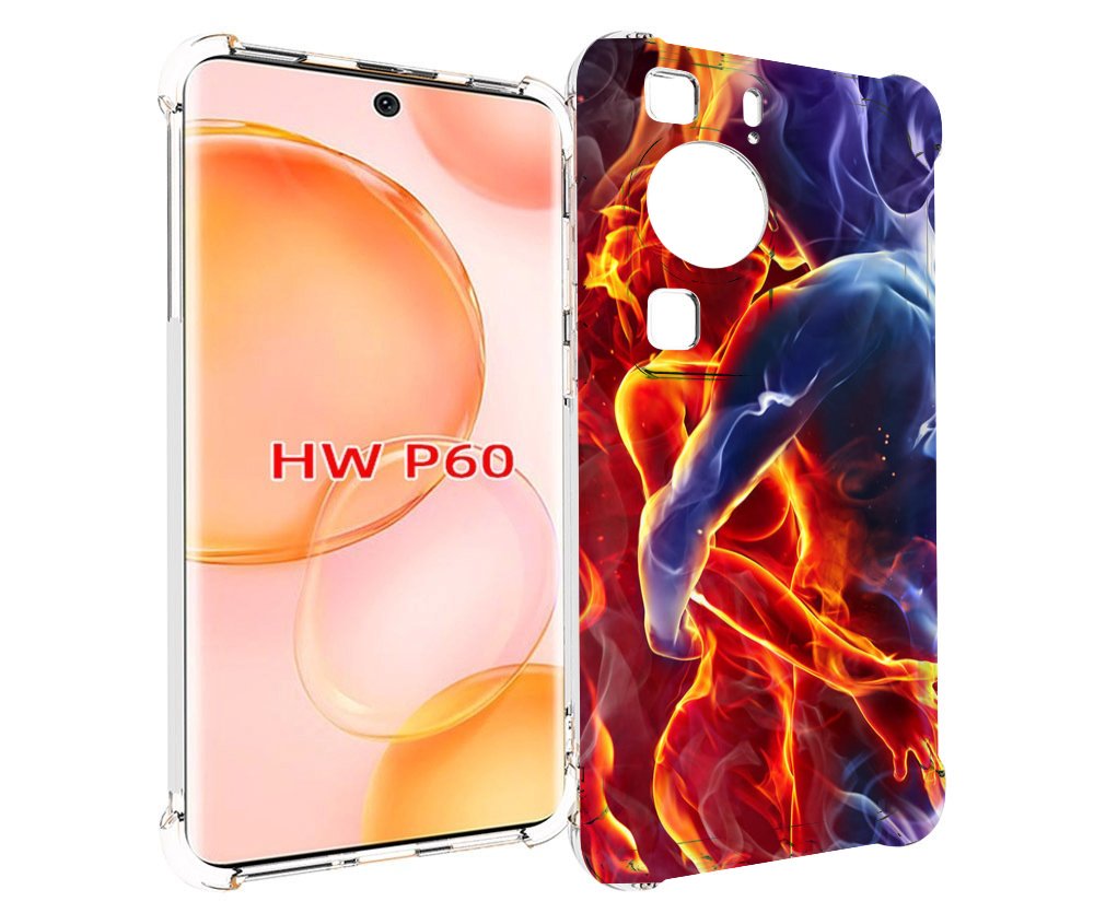

Чехол MyPads Огонь-вода для Huawei P60, Tocco