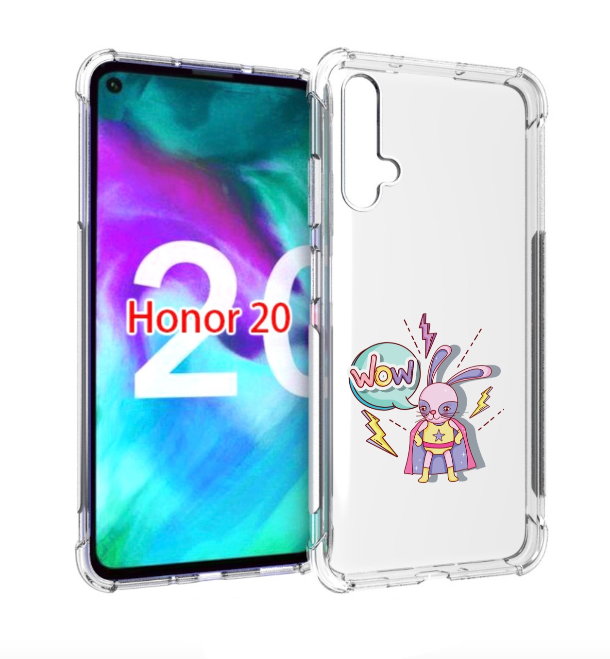 

Чехол бампер MyPads Вау для Honor 20, Прозрачный, Tocco