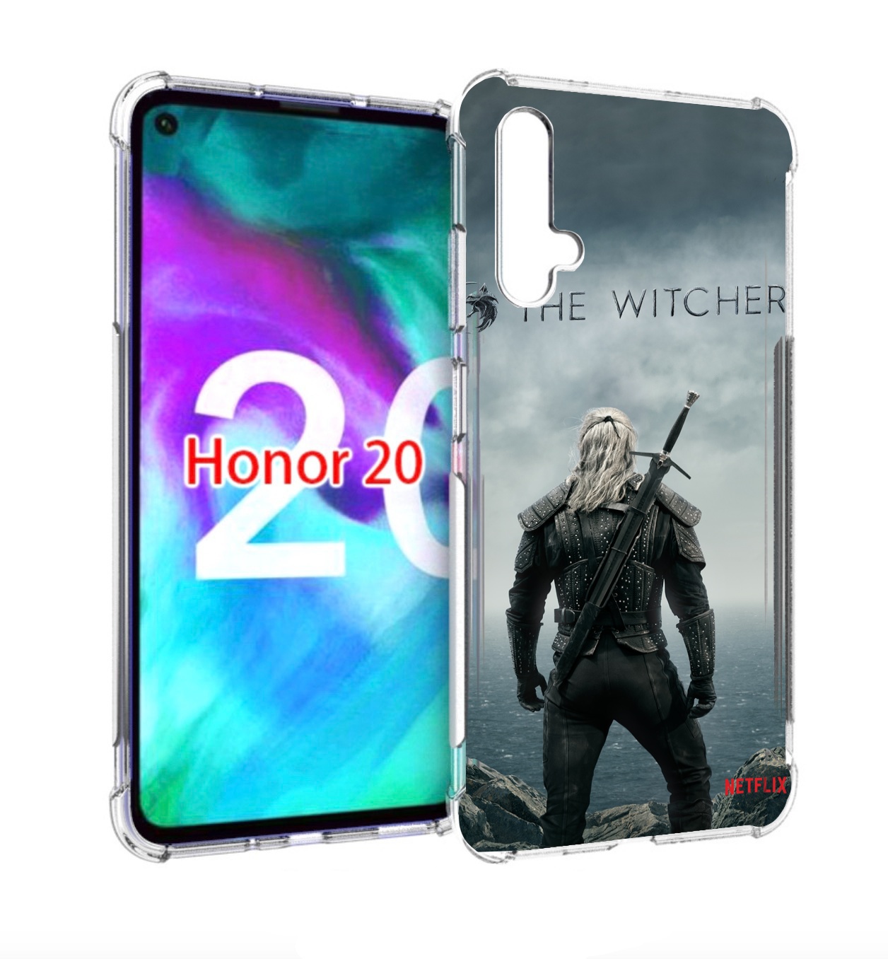 

Чехол бампер MyPads Ведьмак-2 для Honor 20, Прозрачный, Tocco
