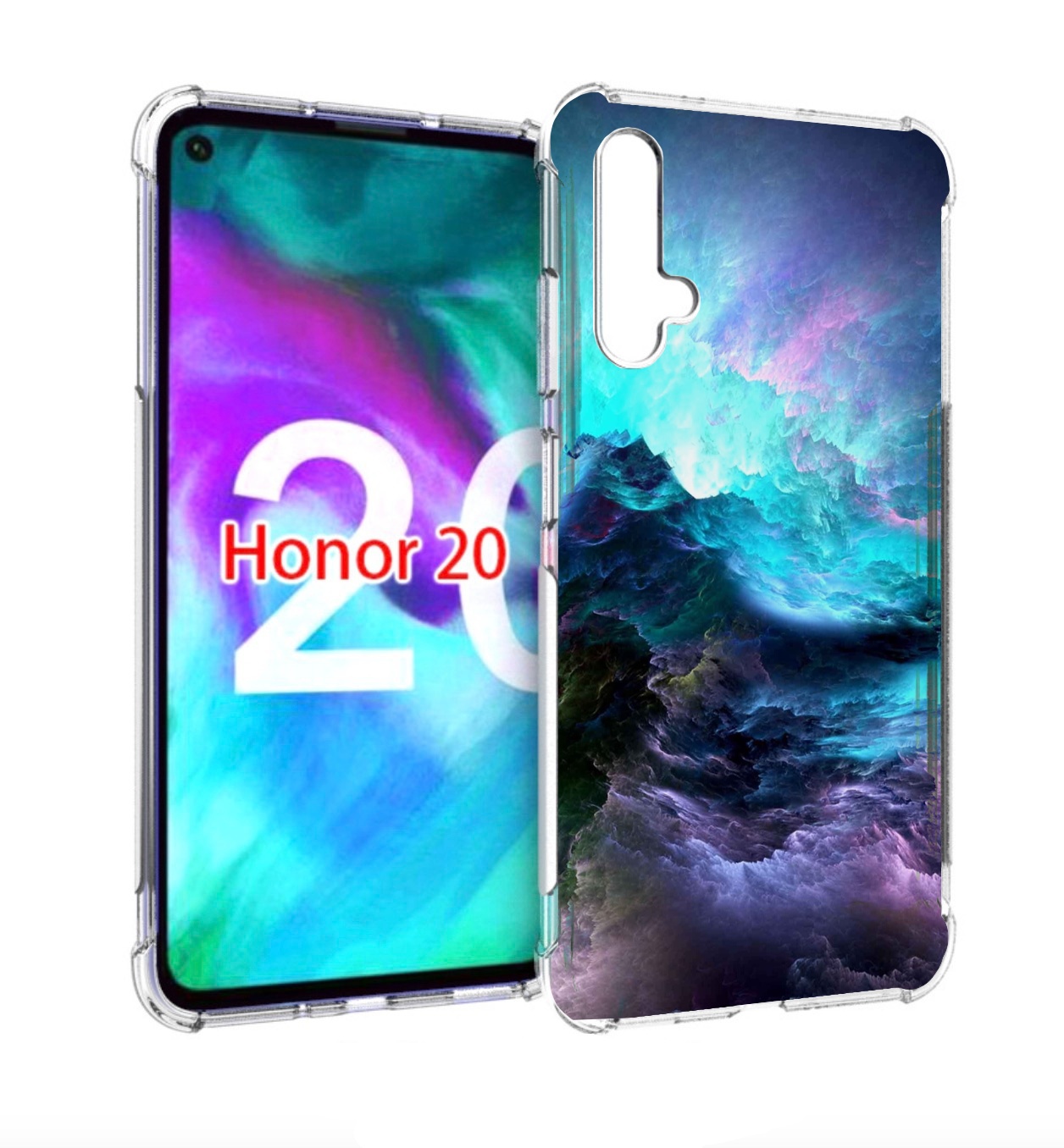 

Чехол бампер MyPads Волна для Honor 20, Прозрачный, Tocco