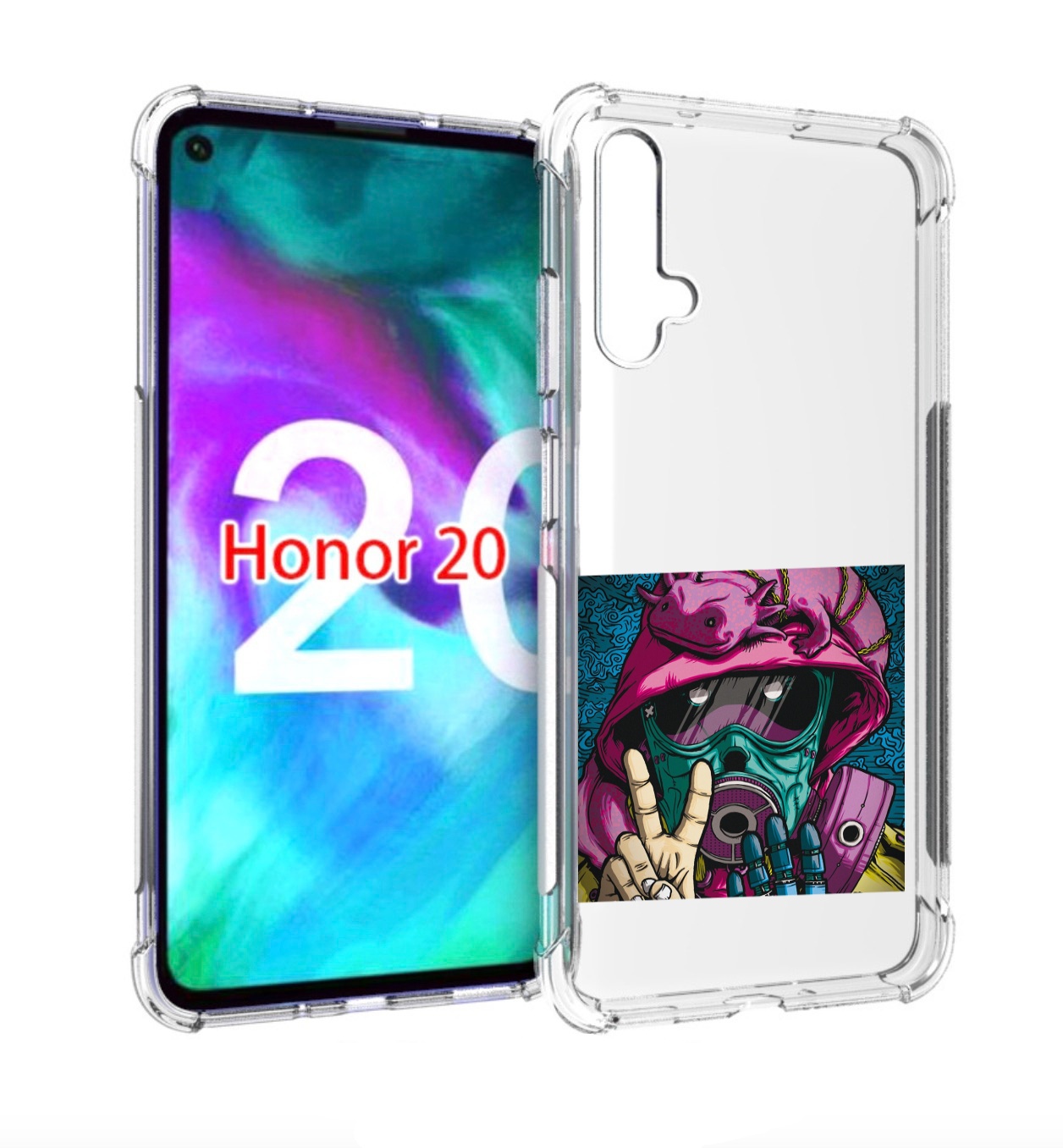 

Чехол бампер MyPads Всем-мир для Honor 20, Прозрачный, Tocco