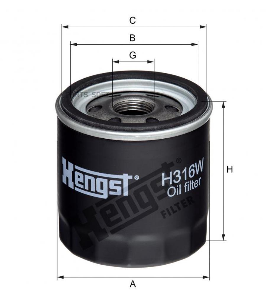 

HENGST FILTER Фильтр масляный VW T5 09->