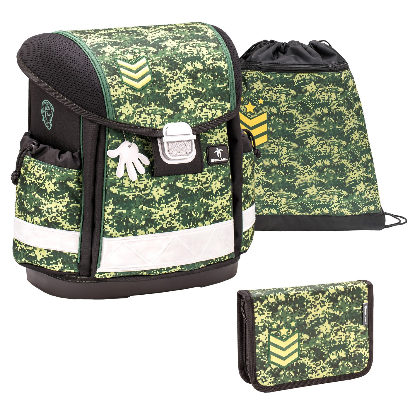 

Ранец Belmil Classy Camouflage Green, зеленый, с наполнением
