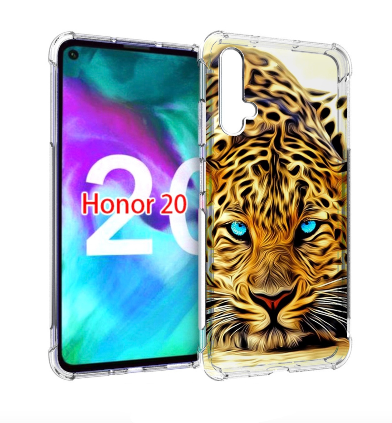 

Чехол бампер MyPads Голубоглазый-гепард для Honor 20 Honor, Прозрачный, Tocco