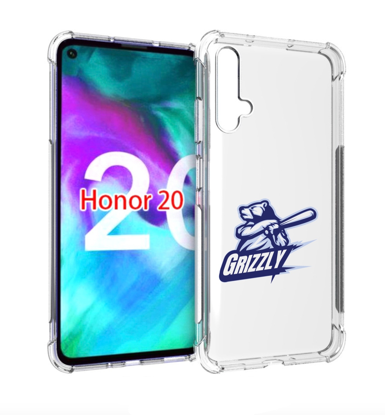 

Чехол бампер MyPads Гризли для Honor 20, Прозрачный, Tocco