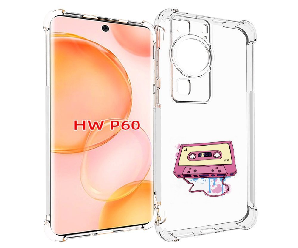 

Чехол MyPads Розовая кассета для Huawei P60, Tocco