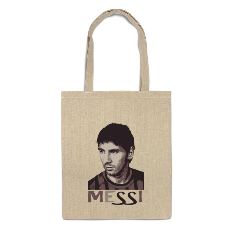 

Сумка-шоппер Printio Messi бежевая, Бежевый, Messi