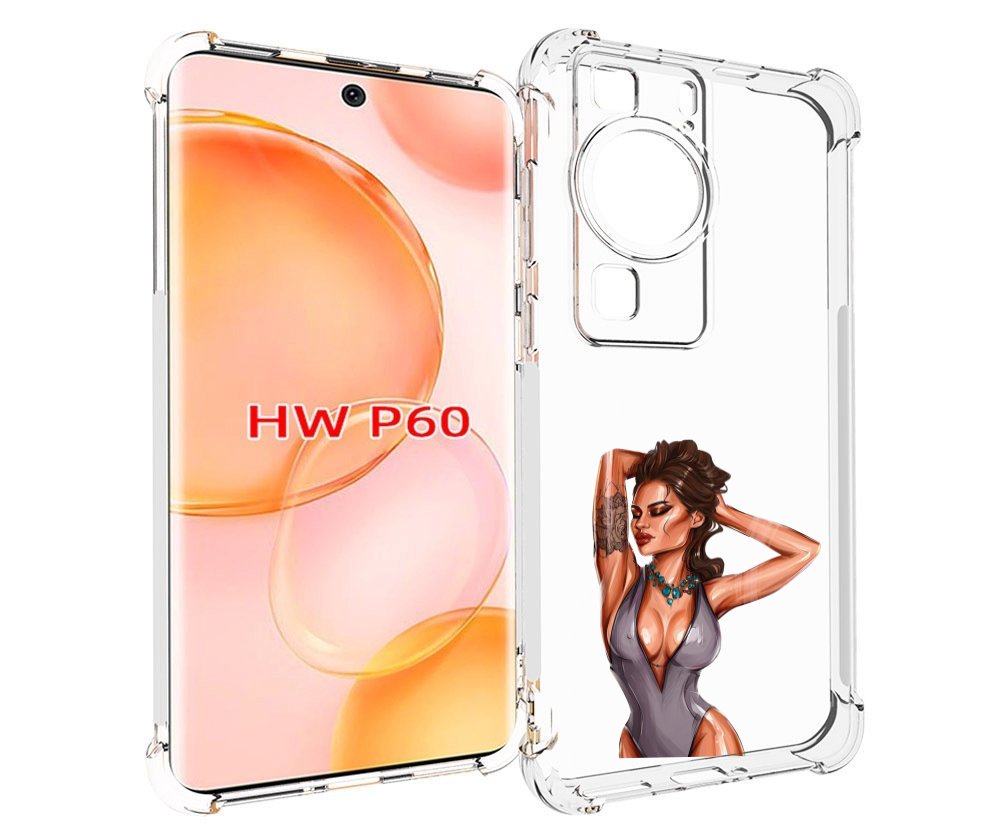 

Чехол MyPads Роскошная-девушка женский для Huawei P60, Tocco