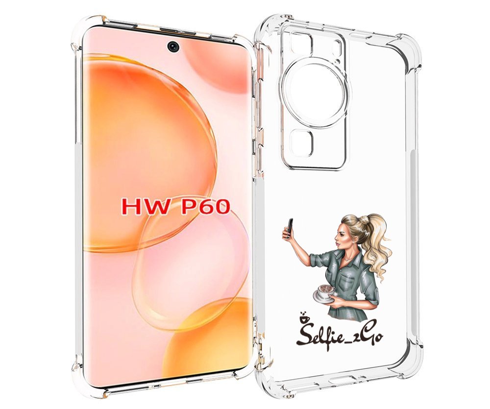 

Чехол MyPads Селфи-девушка женский для Huawei P60, Tocco