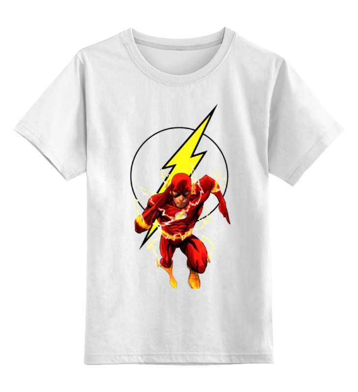 

Футболка детская Printio The flash (молния) цв. белый р. 128, The flash (молния)