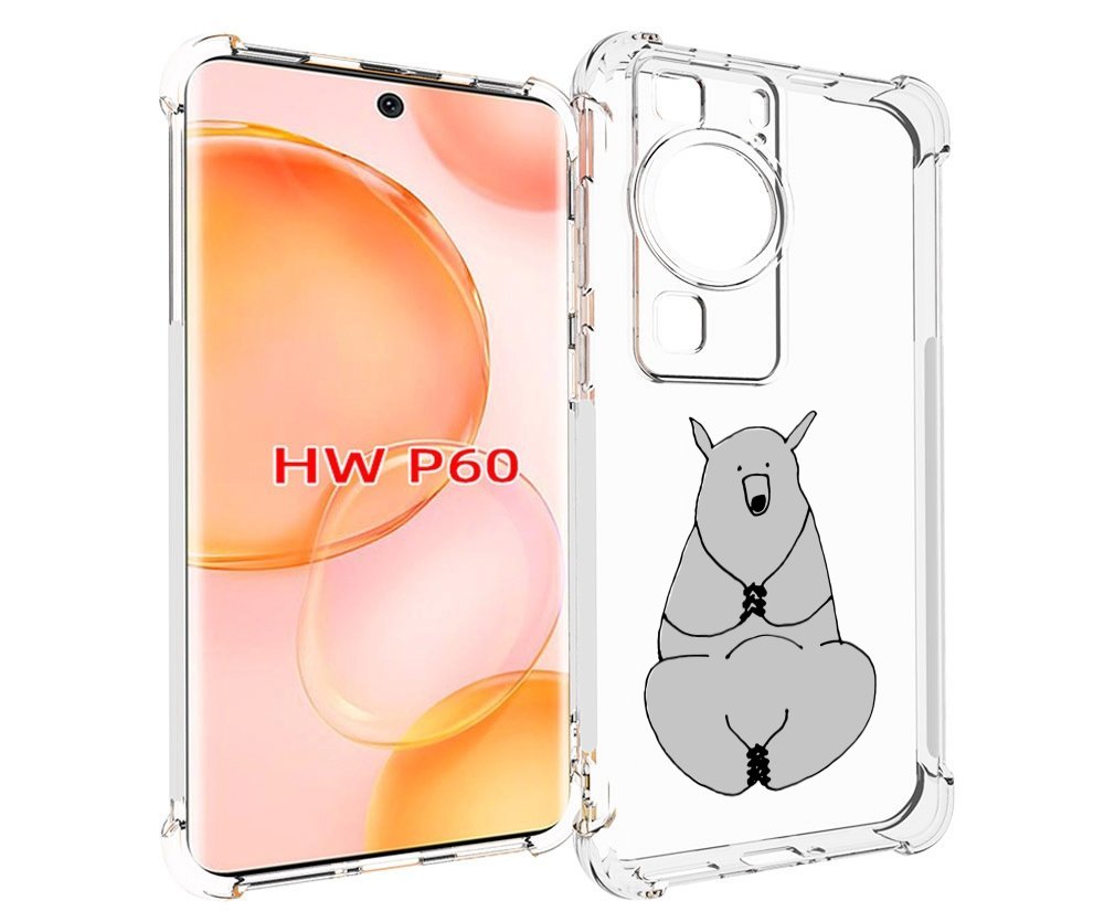 

Чехол MyPads Серый медведь для Huawei P60, Tocco
