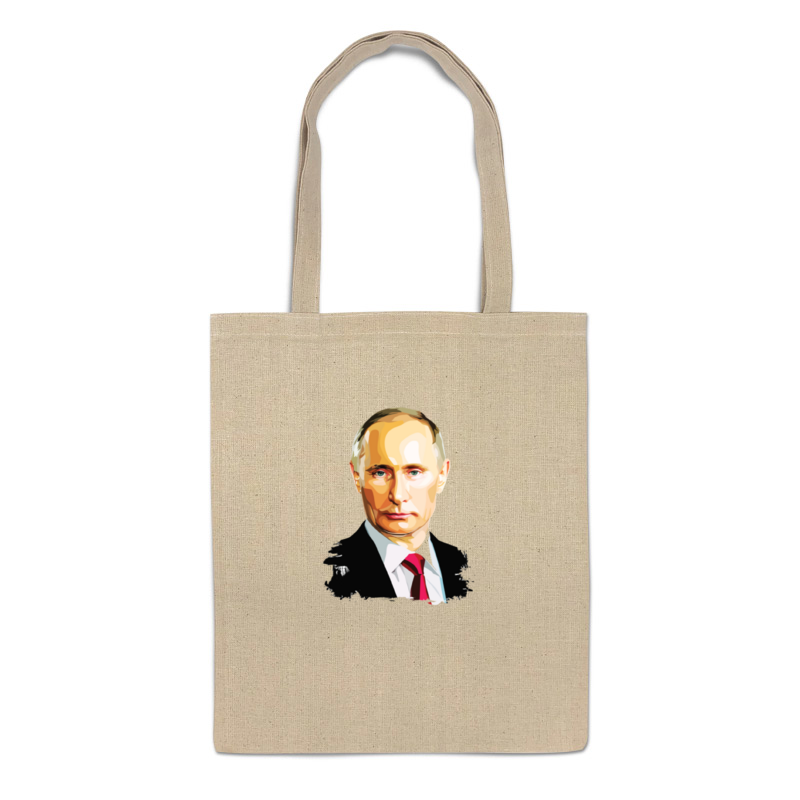 фото Сумка-шоппер printio владимир путин бежевая