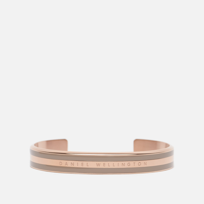 фото Браслет из стали с эмалью бежевый р.16,6 daniel wellington emalie cuff medium