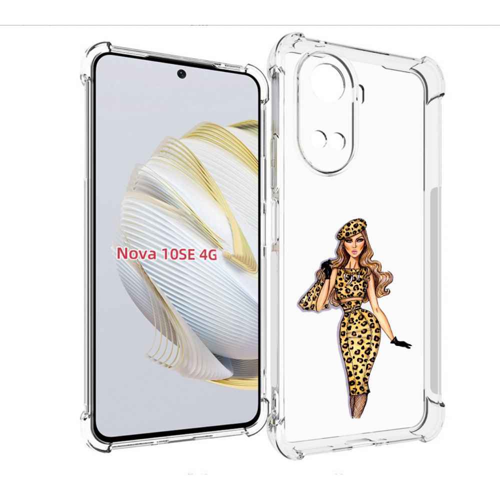 

Чехол MyPads леопардовое платье женский для Huawei Nova 10 SE, Прозрачный, Tocco