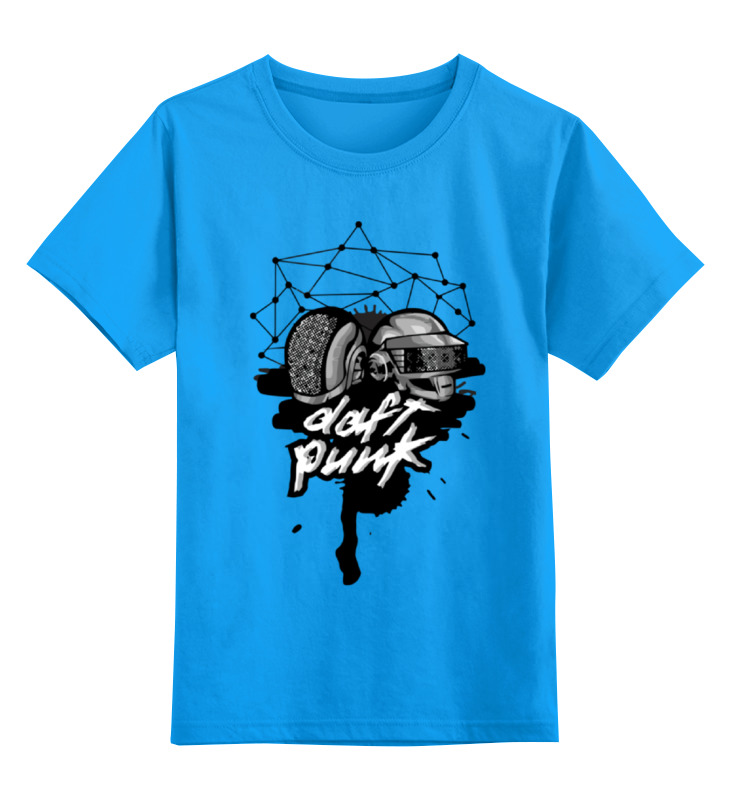 

Футболка детская Printio Daft punk цв. голубой р. 164, Daft punk
