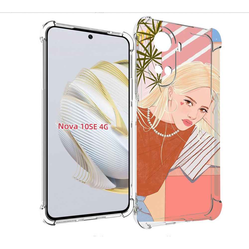 

Чехол MyPads летняя-девочка женский для Huawei Nova 10 SE, Прозрачный, Tocco