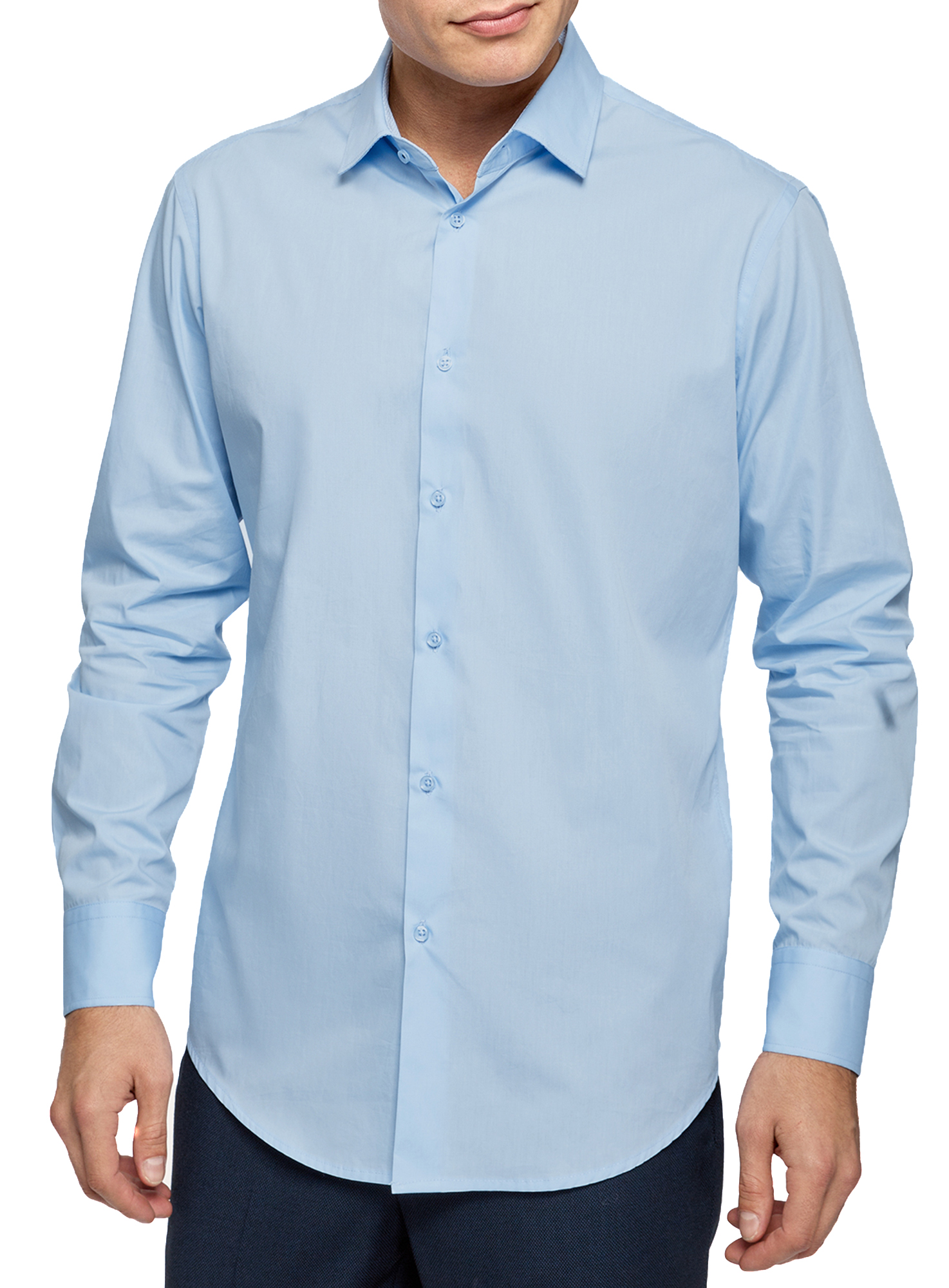 

Рубашка мужская oodji 3L130001M синяя 2XL, Синий, 3L130001M