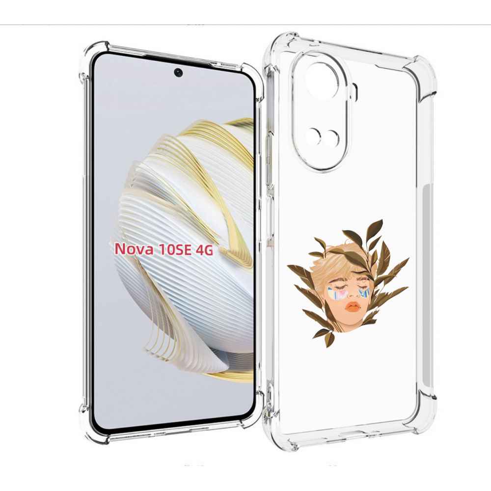 

Чехол MyPads лицо-с-патчами для Huawei Nova 10 SE, Прозрачный, Tocco