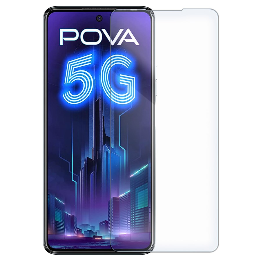 

Стекло защитное гибридное Krutoff для Tecno Pova 5G, 217750