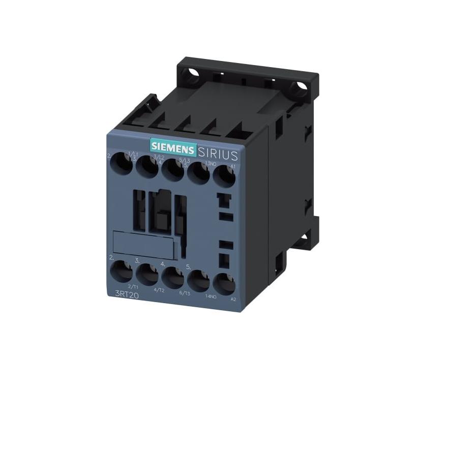 

Siemens Контактор, 3 ПОЛ AC-3, 3КВТ/400В, Блок-Контакт 1НО 3RT20151AP01