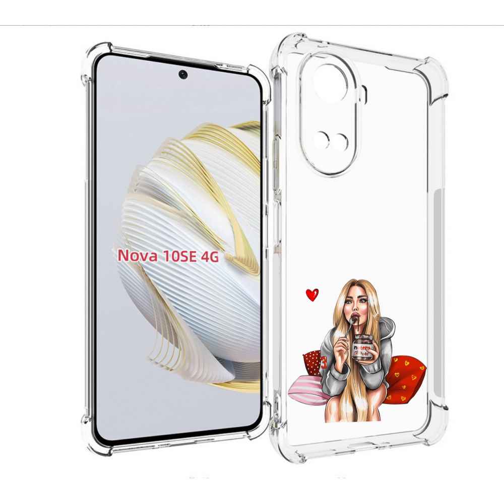 

Чехол MyPads любительница-нутеллы женский для Huawei Nova 10 SE, Прозрачный, Tocco