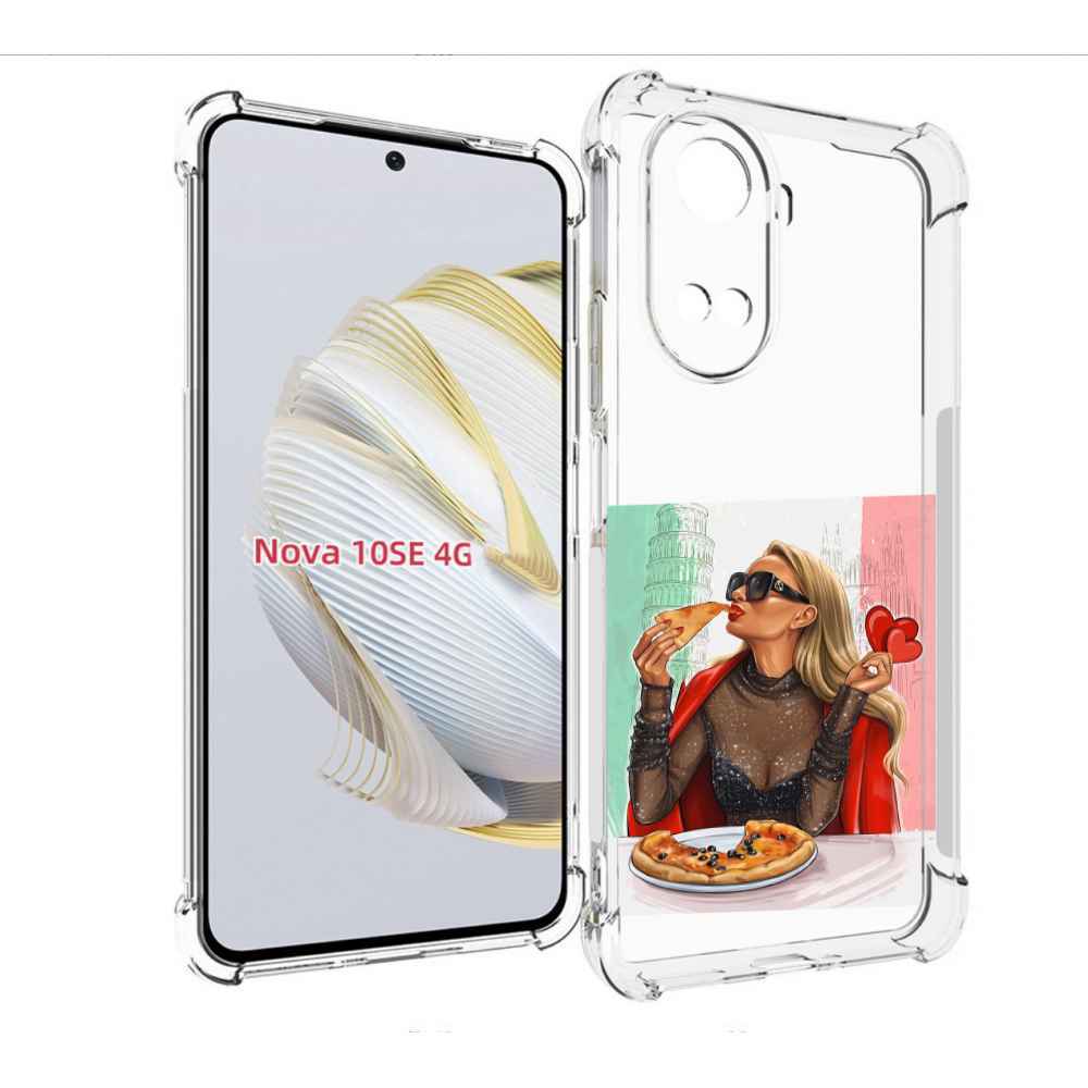 

Чехол MyPads любительница-пиццы женский для Huawei Nova 10 SE, Прозрачный, Tocco