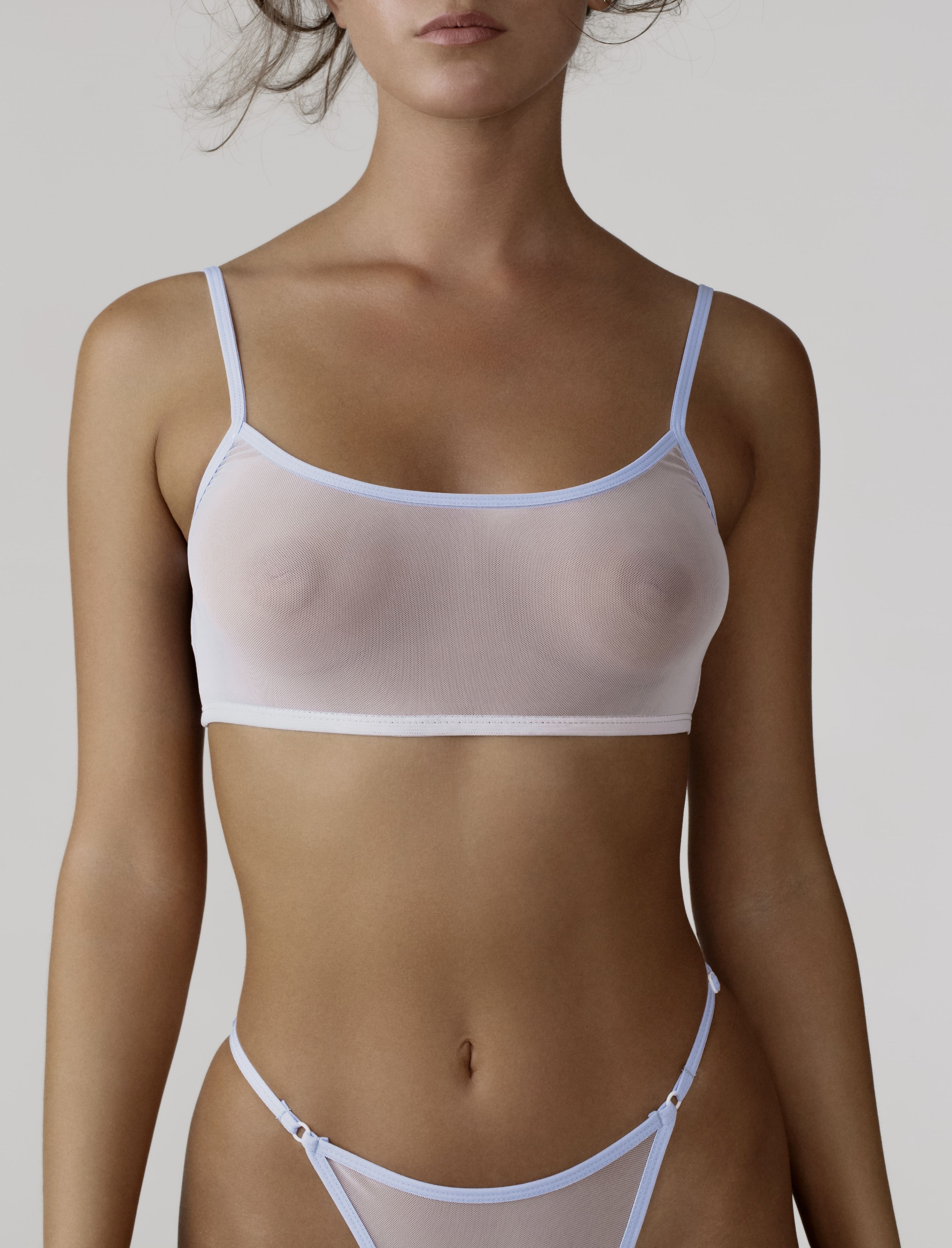 

Топ женский Elements clothes мини из сетки серый XS, мини из сетки
