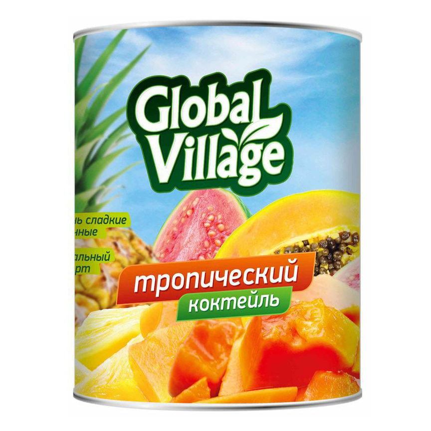 Тропический коктейль Global Village в сиропе 565 г