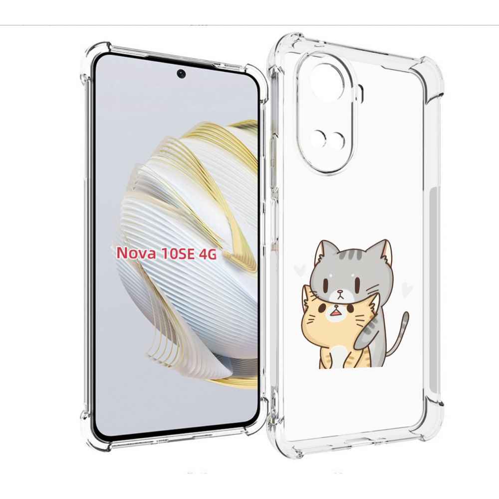 Чехол MyPads любящие-коты для Huawei Nova 10 SE