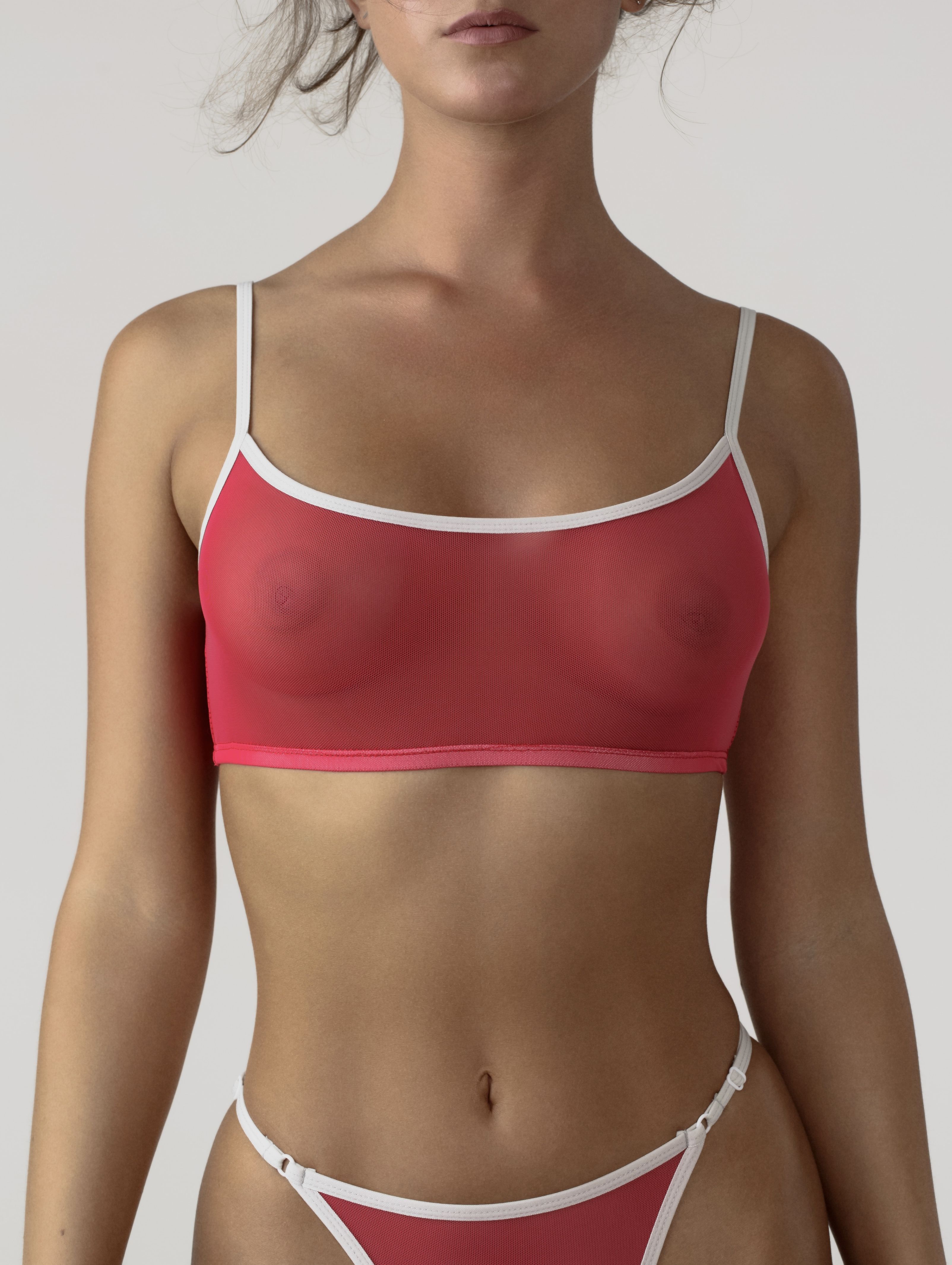 

Топ женский Elements clothes мини из сетки красный XS, мини из сетки