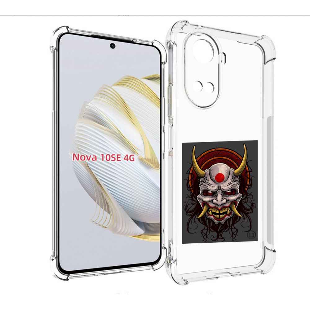 

Чехол MyPads маска с клыками и рогами для Huawei Nova 10 SE, Прозрачный, Tocco