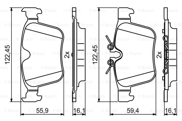

Тормозные колодки Bosch задние 986494819