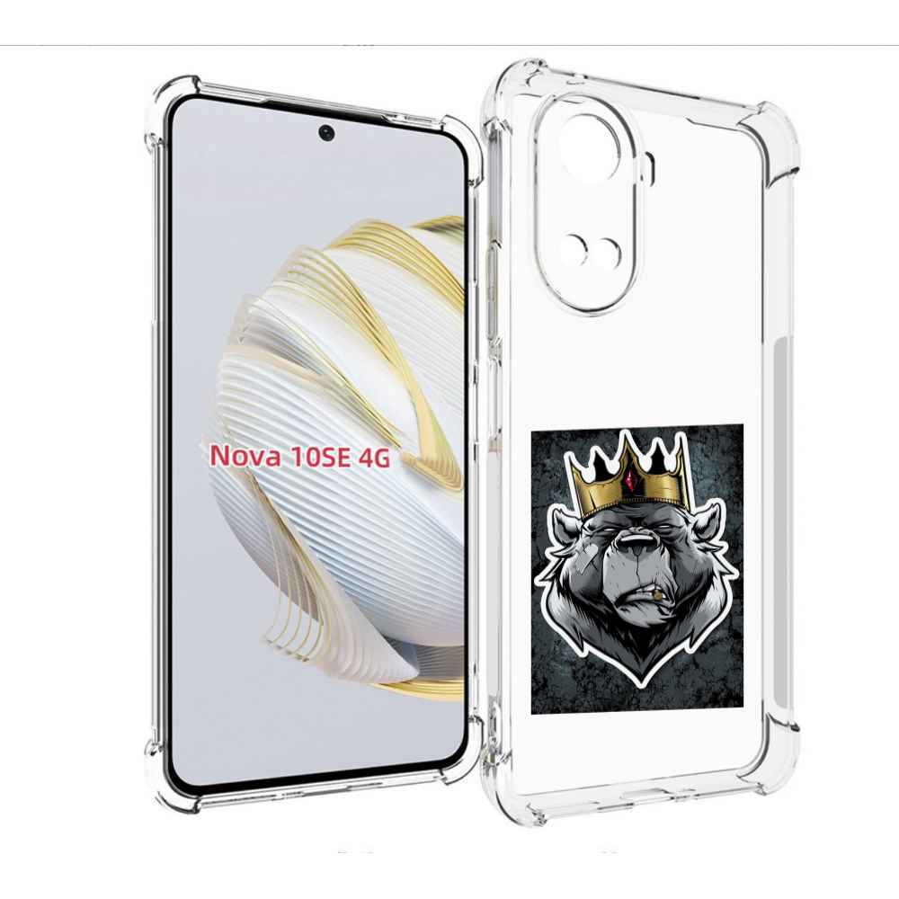 

Чехол MyPads медведь с короной для Huawei Nova 10 SE, Прозрачный, Tocco
