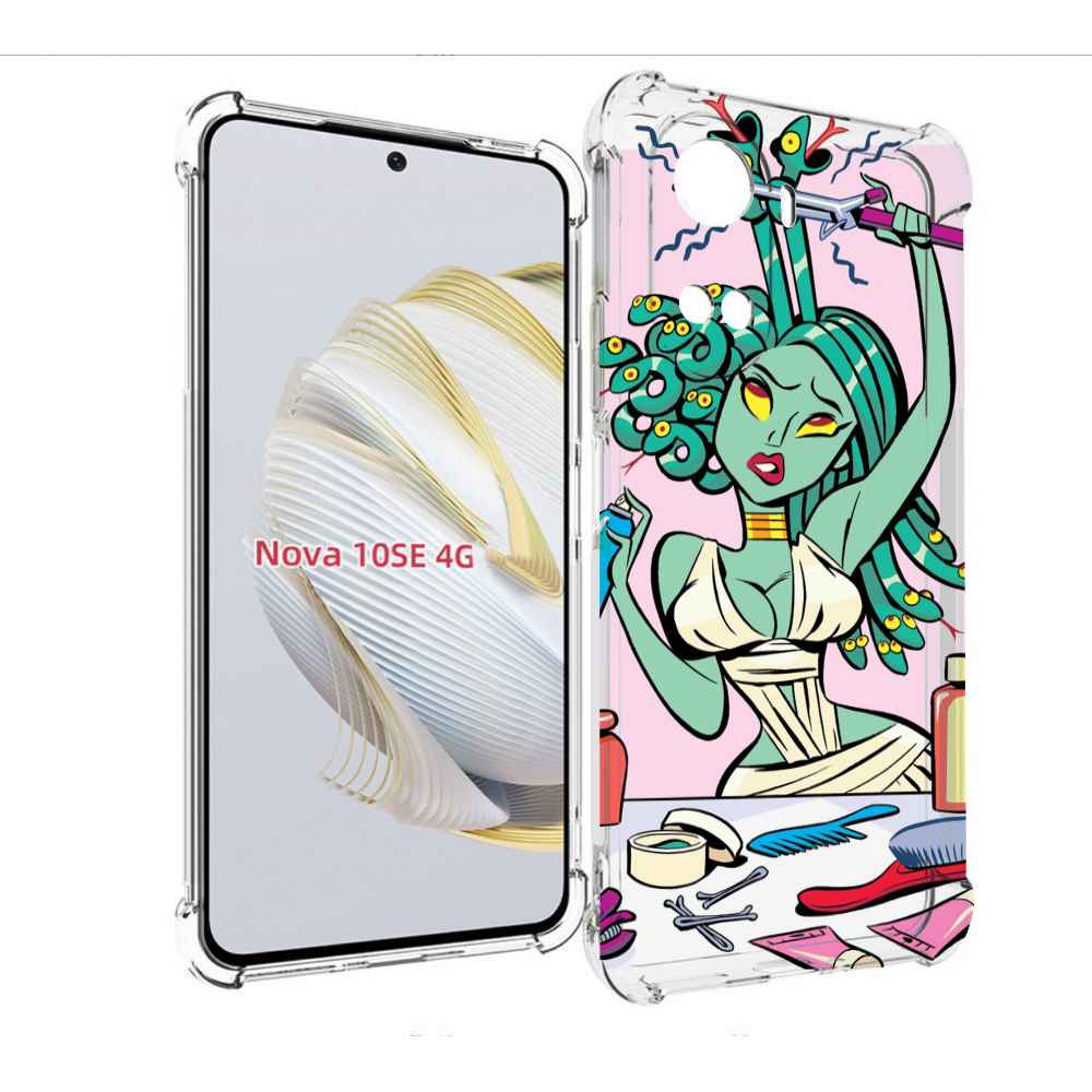 

Чехол MyPads медуза расчесывается женский для Huawei Nova 10 SE, Прозрачный, Tocco
