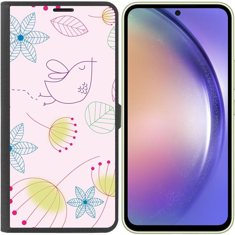 

Чехол-книжка Krutoff Eco Book для Samsung Galaxy A54 5G (A546) Цветочный паттерн 5