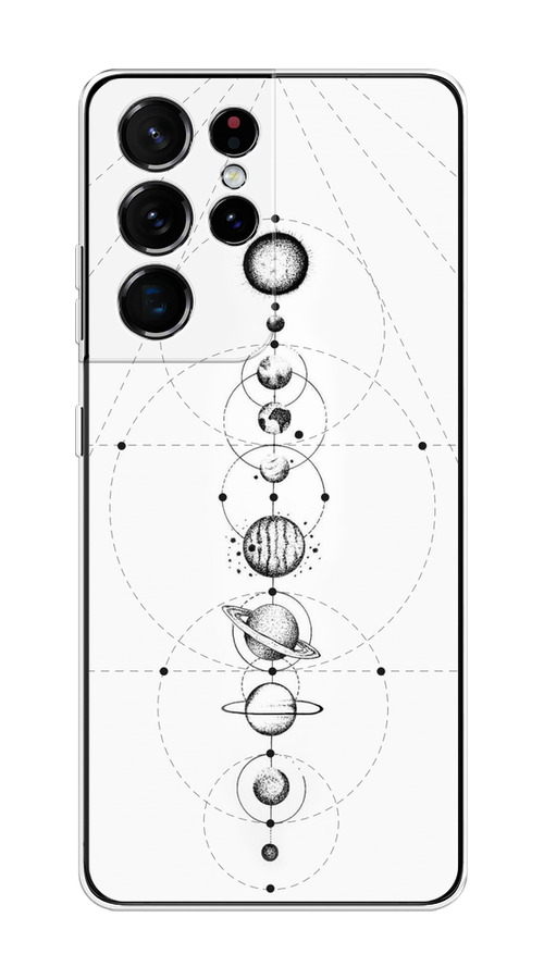 

Чехол на Samsung Galaxy S21 Ultra Парад планет, Серый, 2102250-2